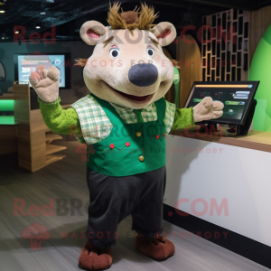 Groen Wild Boar mascotte...