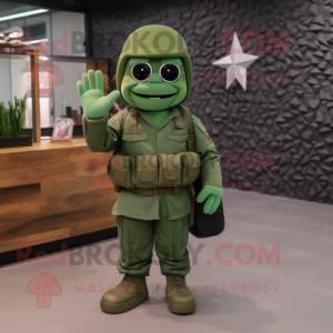 Green Army Soldier mascotte...