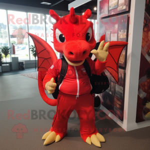 Red Dragon maskot drakt...