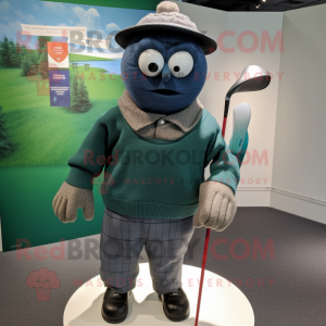 nan Golf Bag mascot costume character dressed with a Sweater and Cufflinks
