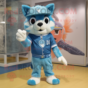 Sky Blue Lynx mascotte...