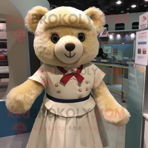 Beige teddybeer mascotte...