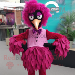 Magenta Emu mascotte...