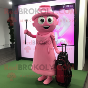 Rosa Golfbag Maskottchen...