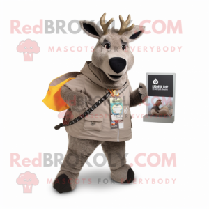 Gray Elk mascotte kostuum...