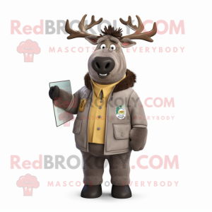 Gray Elk mascotte kostuum...