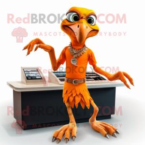 Orange Archeopteryx maskot...