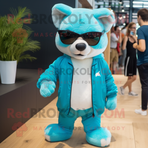 Cyan Marten Maskottchen...