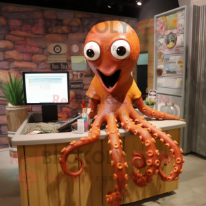 Rust Octopus maskot kostym...