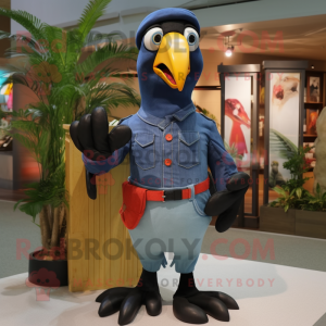 Navy Toucan maskot kostume...