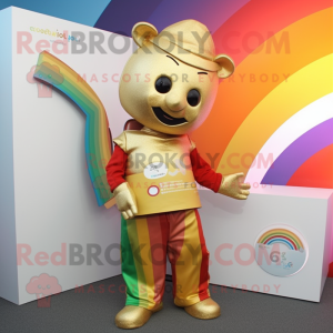 Gold Rainbow maskot drakt...