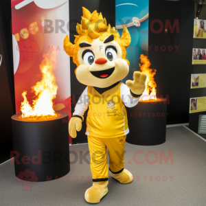 Postava maskota Gold Fire...