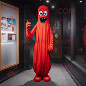 Red Ghost maskot kostume...