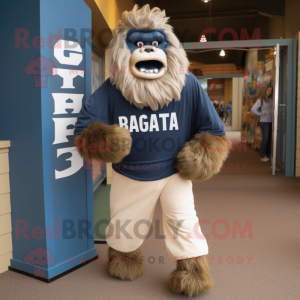 Navy Sasquatch maskot drakt...