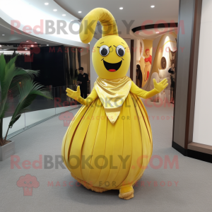 Gold Baa maskot kostume...