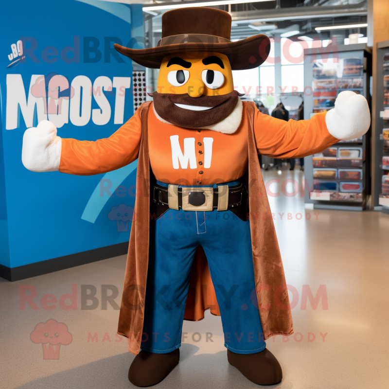 Rust Ring Master mascot costume character dressed with a Jeans and Belts