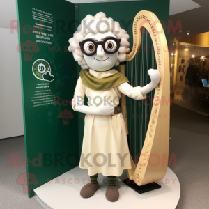 Cream Celtic Harpe maskot...