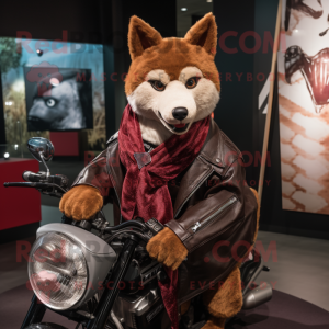 Rödbrun Dingo maskot kostym...