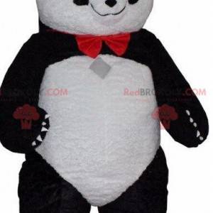 Mascote panda preto e branco, fantasia de urso asiático -