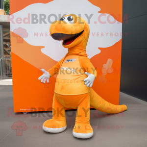 Oranje Diplodocus mascotte...