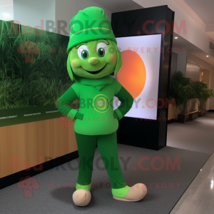 nan Leprechaun mascot costume character dressed with a Yoga Pants and Messenger bags