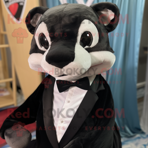 Sort væsel maskot kostume...