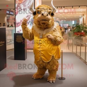 Gouden Bison mascotte...