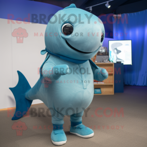 Gray Blue Whale maskot...