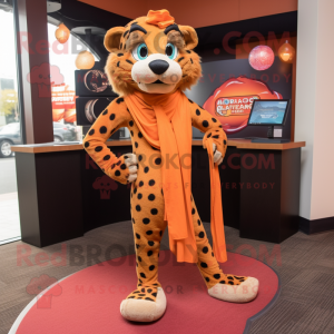 Rust Cheetah maskot kostym...