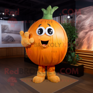 Orange lök maskot kostym...