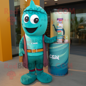 Teal Soda Can mascotte...