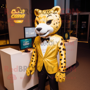 Gold Cheetah maskot maskot...