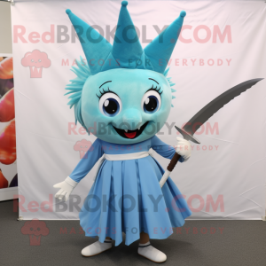 Cyan Swordfish maskot...