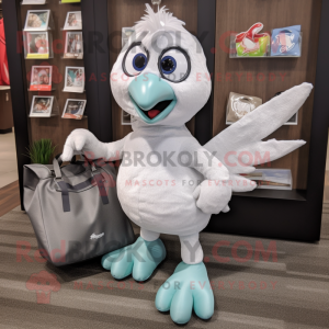 Silver Dove maskot drakt...