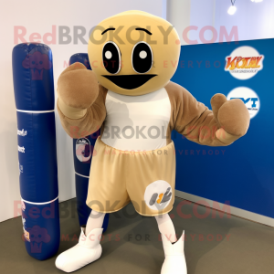 Beige boksehandske maskot...