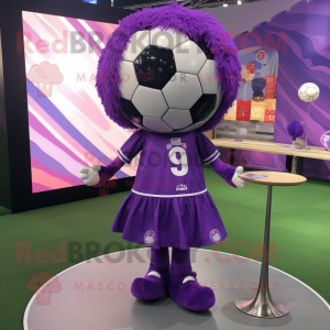 Purple Soccer Ball maskot...