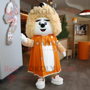 Crème oranje mascotte...