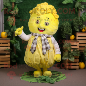 Lemon Yellow Cabbage maskot...