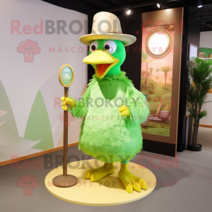 Lime Green Dodo Bird maskot...