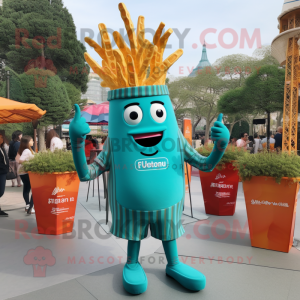 Teal French Fries mascotte...