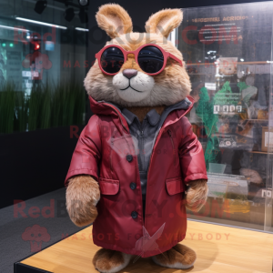 Maroon Wild Rabbit maskot...