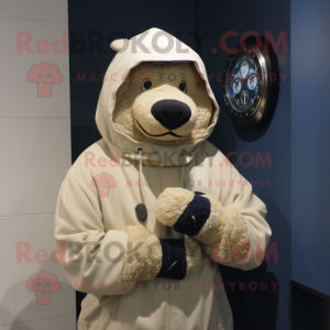 Beige Navy Seal mascotte...