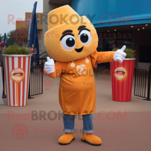 Orange Pop Corn mascotte...