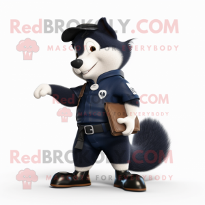 Navy Skunk maskot drakt...