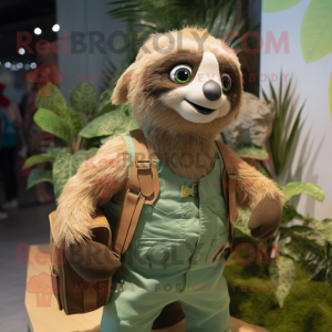 Green Sloth maskot kostume...