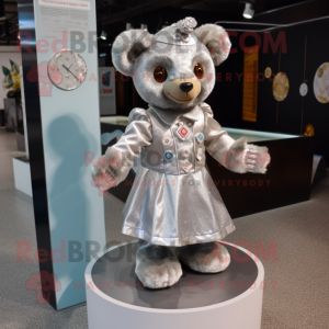 Silver Teddy Bear mascotte...