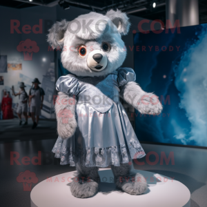 Silver Teddy Bear maskot...