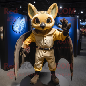 Gold Bat maskot drakt...