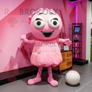 Rosa fotball maskot drakt...