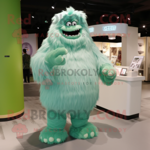 Groene Yeti mascotte...